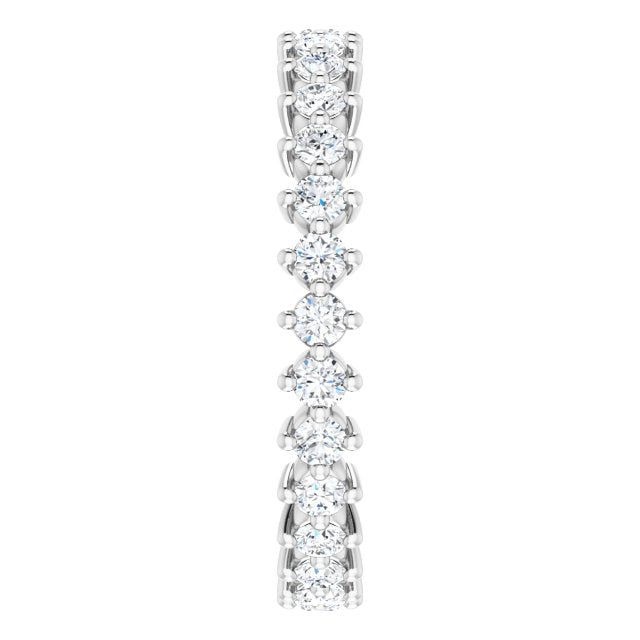 0.84 ct. Prong Set Round Diamond Eternity Band-VIRABYANI